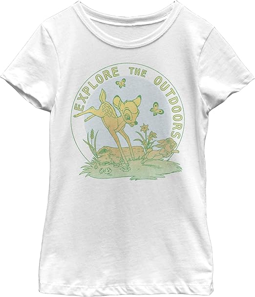 Disney Little, Big Explore with Bambi Girls Short Sleeve Tee Shirt