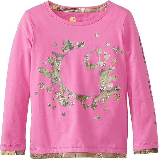 Carhartt Little Girls' Realtree C Long Sleeve T-Shirt Toddler