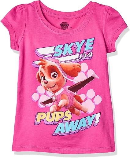 Paw Patrol Girls' Toddler Skye Short-Sleeved Puff Tee