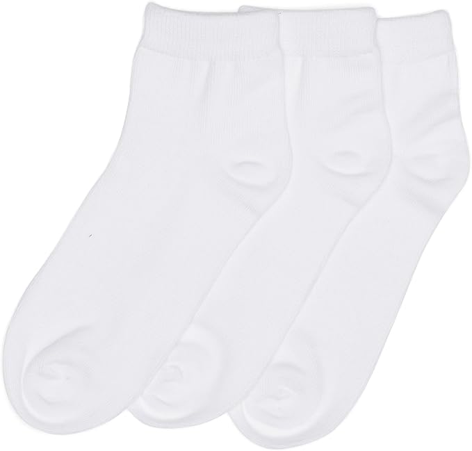 Trimfit Girls' 3-Pack Low Cut (Comfortoe) Socks