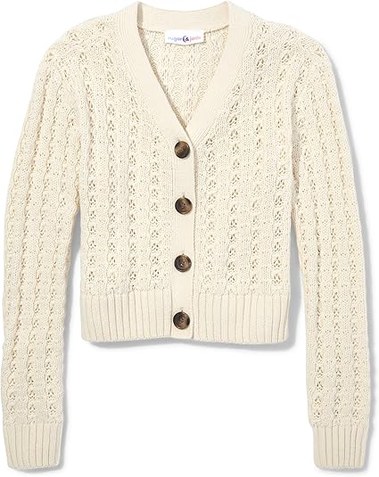 Sugar & Jade Girls' Teen Cropped Cardigan Sweater