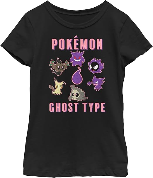 Pokemon Pkmn Team Ghost Group Girls Short Sleeve Tee Shirt