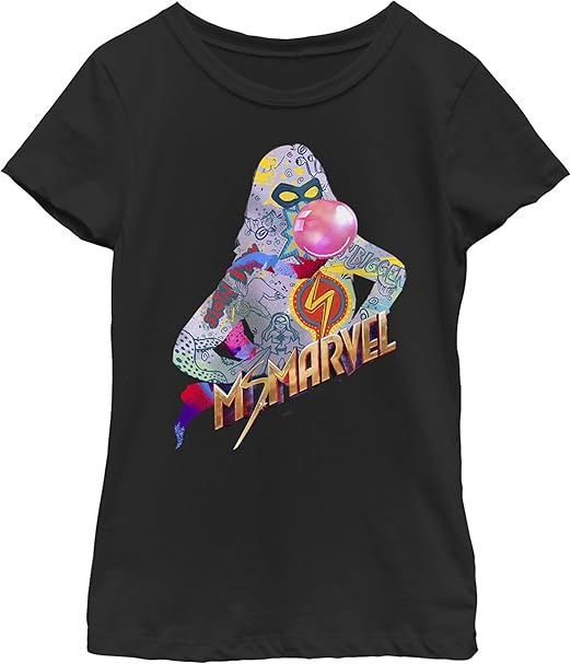 Marvel Ms Figure Girls Short Sleeve Tee Shirt