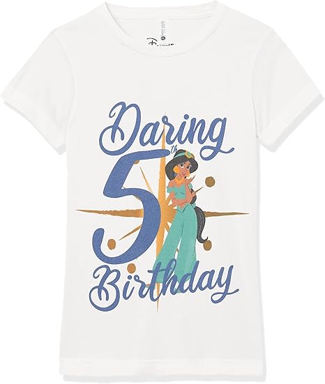 Disney Girl's Jasmine Fifth Birthday T-Shirt