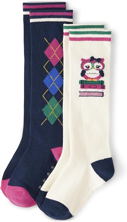 Gymboree,and 2-Pack Toddler Knee Socks,Owl,12-24 MONTHS