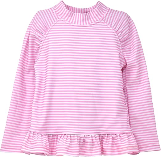 Girls' UPF 50+ Ruffle Rash Guard