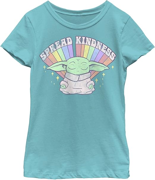 The Mandalorian Girl's Star Wars Spread Kindness Rainbow T-Shirt