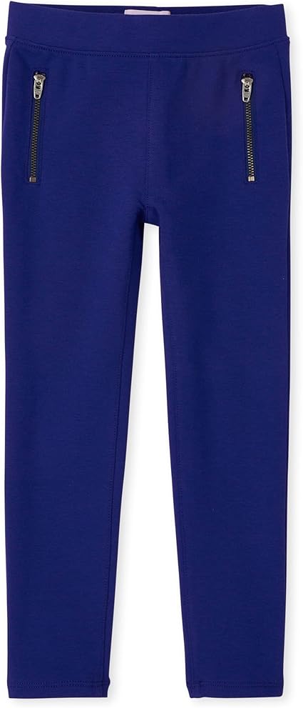 The Children's Place Girls' Zip Ponte Knit Pull on Jeggings