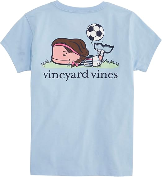 vineyard vines Girls' Soccer Whale Short-Sleeve Pocket Tee