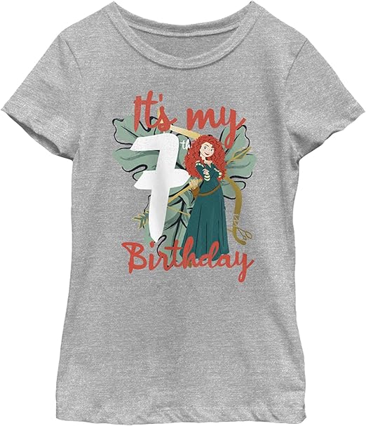 Disney Girl's Merida Seventh Birthday T-Shirt