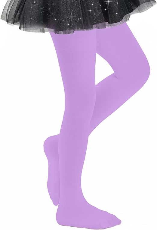 Toddler Tights Ballet Tights for Girls Pantyhose School Uniform Dance Tights Light Purple L