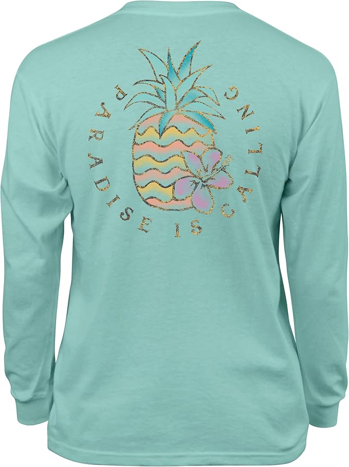 Salt Life Girl's Paradise is Calling Youth Long Sleeve Tee