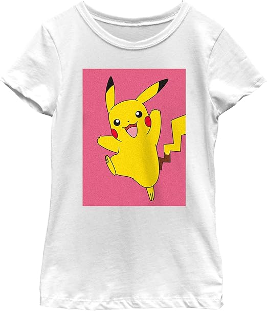 Pokemon Pkmn Pika Leap Girls Short Sleeve Tee Shirt