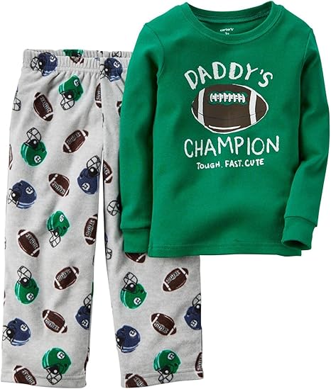 Carter's Little Girls' 2 Piece PJ Set (Toddler/Kid) - Football