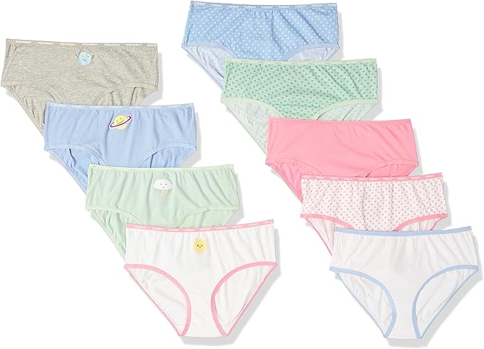 MaidenformGirlsCotton Hipster Underwear, 9 PackCute Universe10