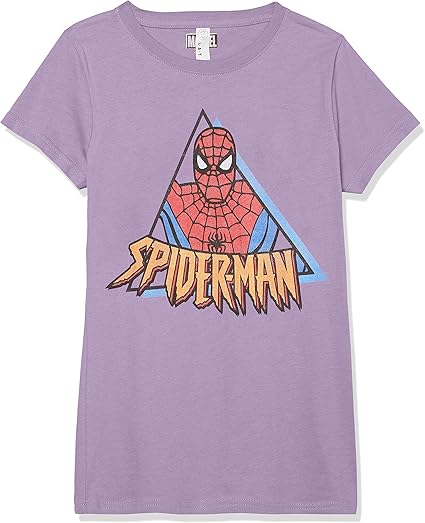 Marvel Girl's Spiderman Triangle T-Shirt