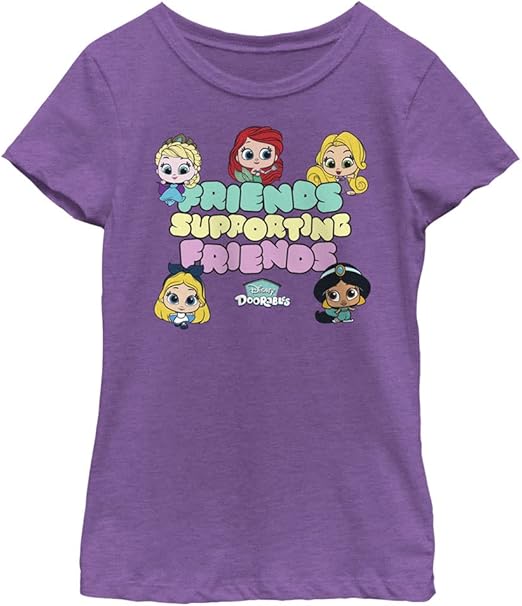 Disney Doorables Supporting Friends Girls Short Sleeve Tee Shirt