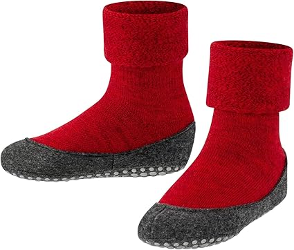 FALKE Unisex Kids Cosyshoe Slipper Socks, Merino Wool, Grips, 1 Pair