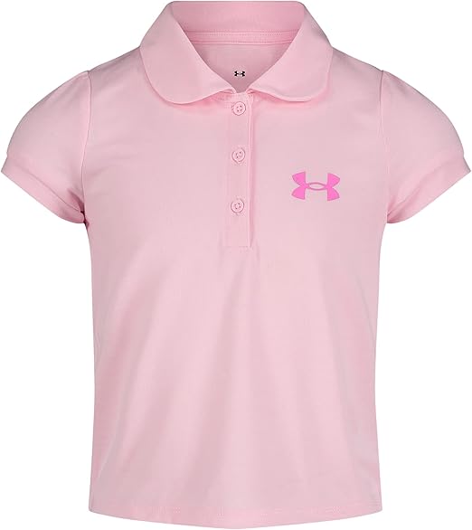 Under Armour Girls' Short Sleeve Polo Collared Shirt, Chest Logo, Soft & Comfortable