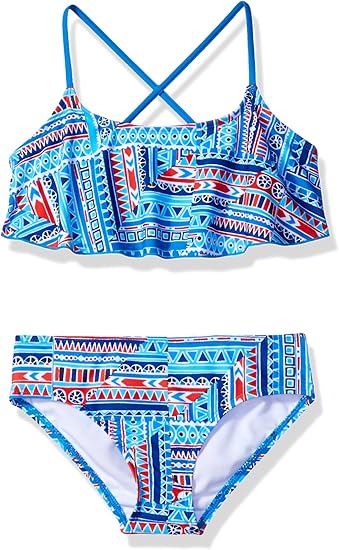 Kanu Surf Girls Cindy Flounce Bikini Beach Sport 2 Piece Swimsuit