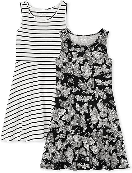 The Children's Place Girls Sleeveless Fashion Skater Dress