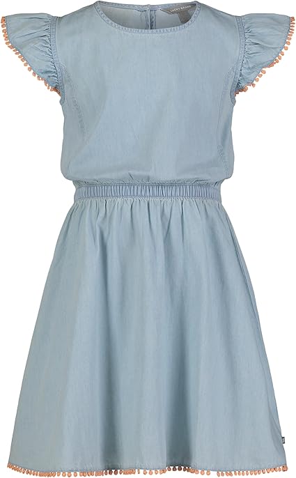 Lucky Brand Girls' Short Sleeve Denim Chambray Shirt Dress