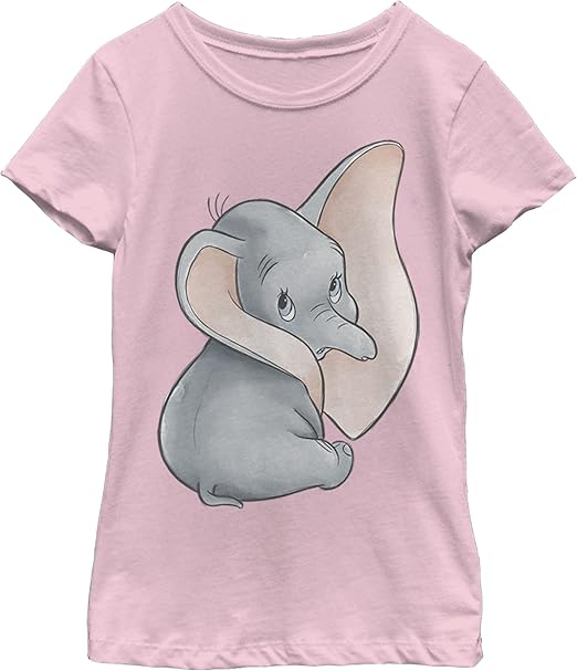 Disney Just Dumbo Girl's Solid Crew Tee