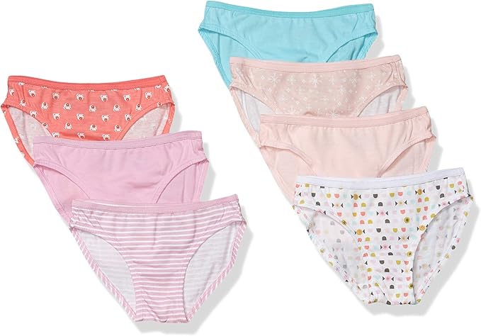 FAO Schwarz Girls' Cotton Bikini Underwear Panty, Multipack