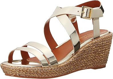 Polo Ralph Lauren Kids Sabrina GLD Specch Metlc Fashion Wedge Sandal (Little Kid/Big Kid)