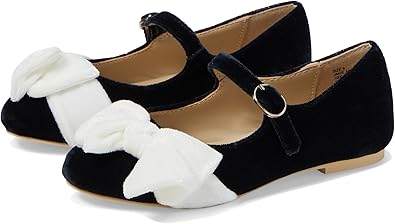 Janie and Jack Girl's Velvet Bow Flats (Toddler/Little Big Kid) Ballet