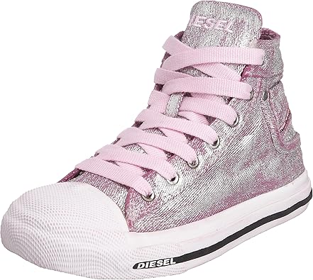 Diesel Toddler/Little Kid Magnete Exposure Sneaker ,Silver/Festiv.Fichsi,5.5 M US Toddler