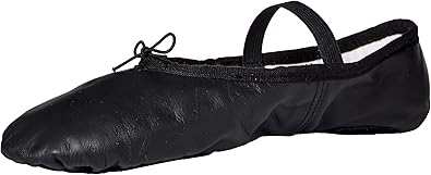 Sansha Unisex-Kid's 15 Lco Star-Split Ballet Flat, Black, Q M BR Big Kid (9.5 US)