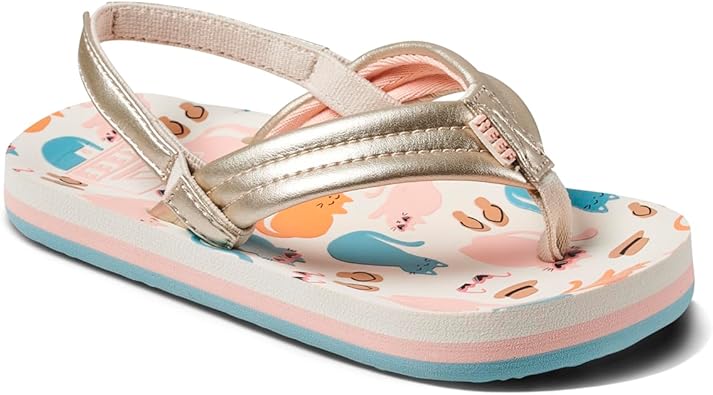 REEF Little Ahi Unisex-Child Beach Flip Flop, Soft Cushion Footbed, Water Friendly, Backstrap