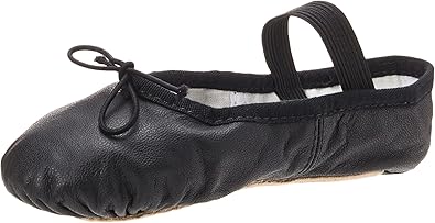 Bloch Dance Girl's Dansoft Full Sole Leather Ballet Slipper/Shoe, Black, 7.5 Narrow Toddler