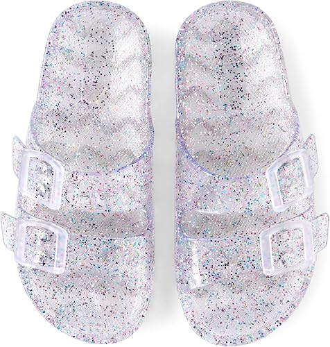 The Children's Place girl's Double Buckle Slip on Slide Sandals