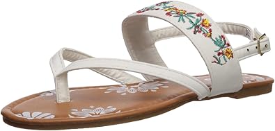 Josmo Girl's Ava Sandal, White Multi, 11 Medium US Little Kid