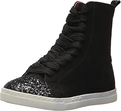 Dolce Vita Girl's Zita Sneaker, Black Microsuede, 13 Medium US Little Kid