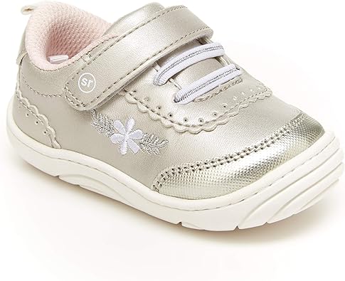 Stride Rite Girls Natalia Sneaker, Champagne, 5 Little Kid