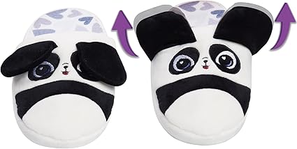 Flipeez Slippers, Panda, Medium, Kids Sizes 13-3