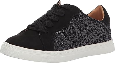 Dolce Vita Girl's Zaida Sneaker, Black Glitter, 3 Medium US Little Kid