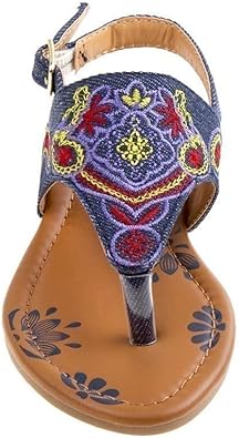 Josmo Girl's Serenity Sandal, Denim Multi, 3 Medium US Little Kid