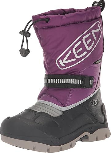 KEEN Snow Troll Insulated Waterproof Pull On Winter Boots, Charisma/Silver, 10 US Unisex Little Kid