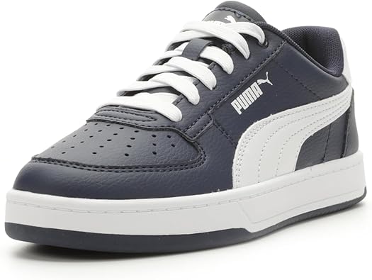 PUMA Caven Sneaker, Navy White, 5 US Unisex Big Kid