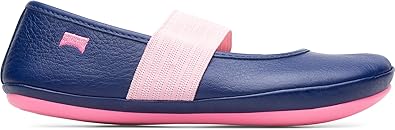 Camper Kids Girls Right Kids Ballet Flat, Blue, 5 Big