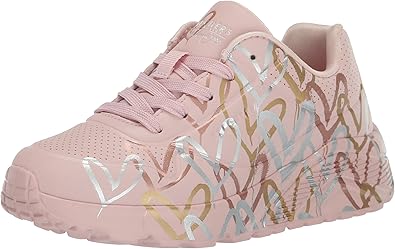 Skechers girls Uno Lite metallic Love