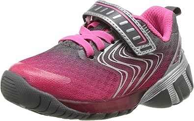 Stride Rite Girls' Lights Lux Sneaker, Pink, 11 Medium US Little Kid