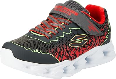 Skechers Vortex 2.0-ZORENTO Sneaker, Charcoal/Lime, 13 US Unisex Little Kid