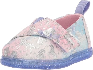 TOMS Kids Girls Alpargata Unicorn Graphic Slip On Flats Casual - Blue