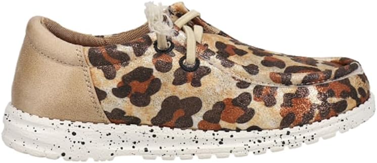 ROPER Kids Girls Hang Loose Leopard Slip On Flats Casual - Brown