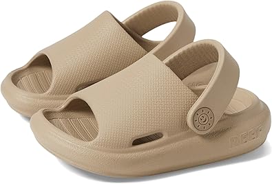 REEF Little Rio Unisex-Child Slide Sandal, Super soft molded EVA footbed, Lightweight, Water Friendly, Backstrap